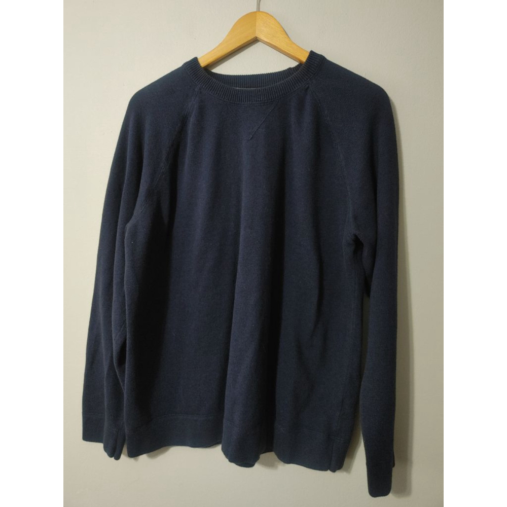Men's LL Bean Classic Cotton/Cashmere Crewneck Sweater XXL Navy